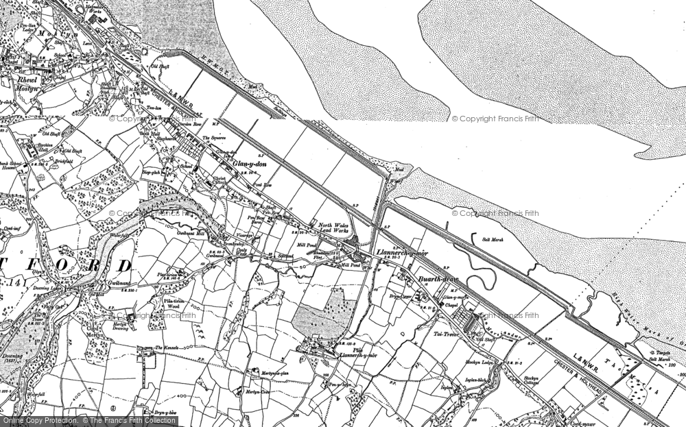 Old Map of Llannerch-y-môr, 1898 - 1910 in 1898