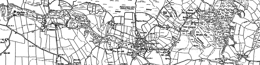 Old map of Llanrhidian in 1896