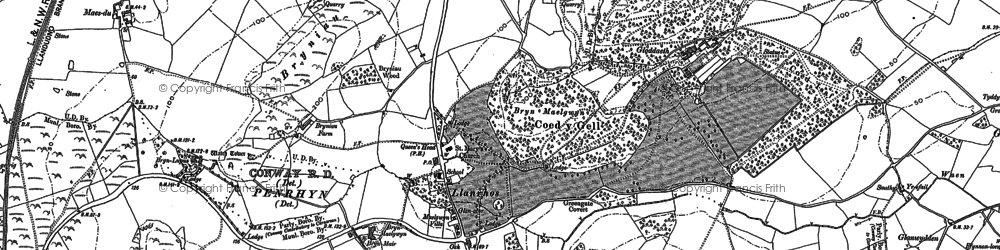 Old map of Bryn Maelgwyn in 1899