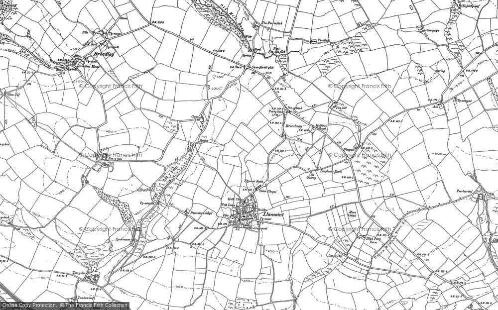 Old Map of Historic Map covering Bryn-y-mor in 1887