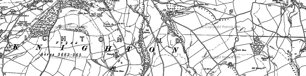 Old map of Llanshay in 1887
