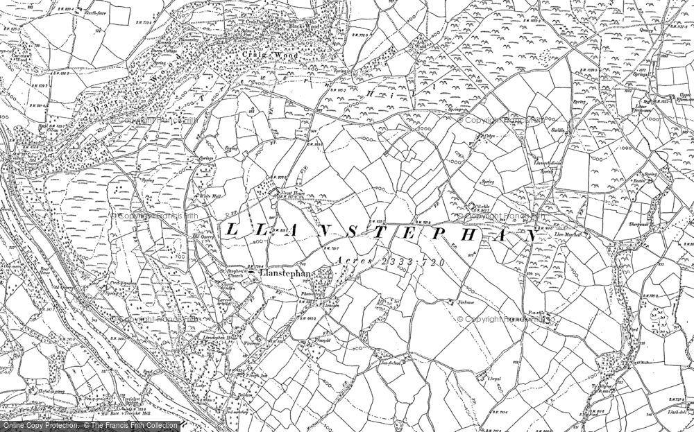 Old Map of Llanstephan, 1903 in 1903