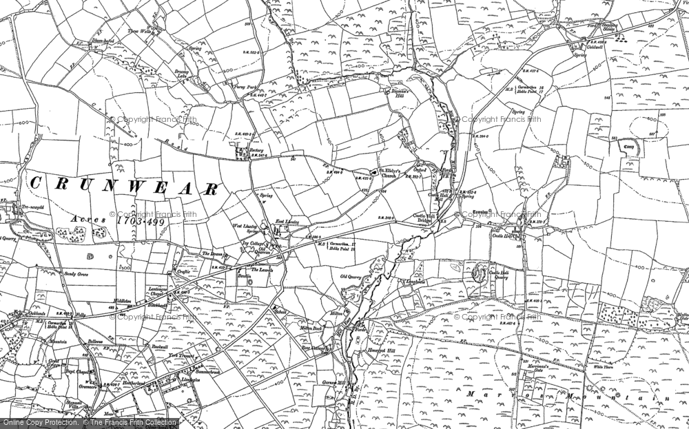 Old Map of Llanteg, 1887 - 1906 in 1887