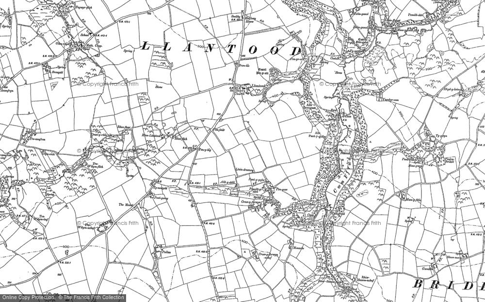 Old Map of Llantood, 1886 in 1886