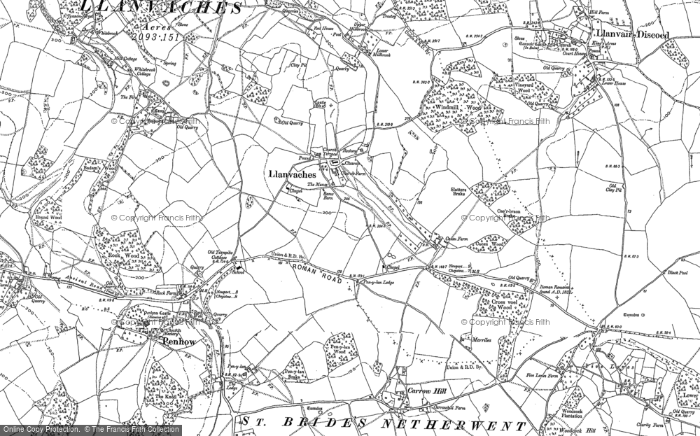 Old Map of Llanvaches, 1900 in 1900