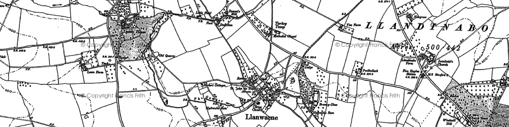 Old map of Brom-y-Court in 1887