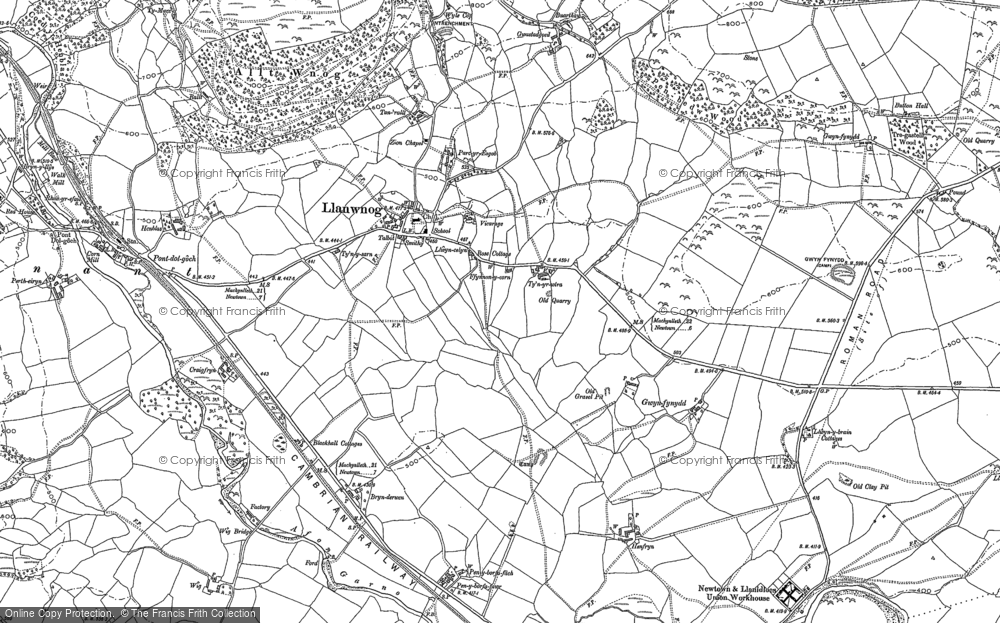 Old Map of Historic Map covering Gwynfynydd in 1885