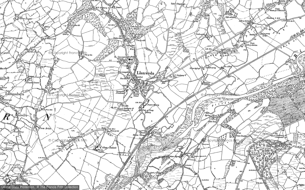 Old Map of Llanwrda, 1885 - 1886 in 1885