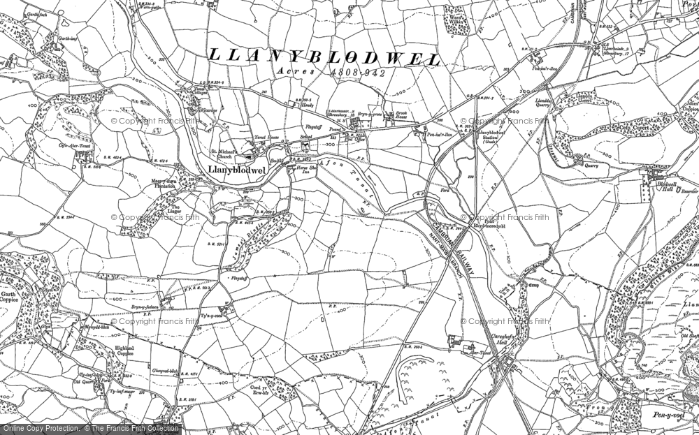 Old Map of Llanyblodwel, 1874 - 1900 in 1874