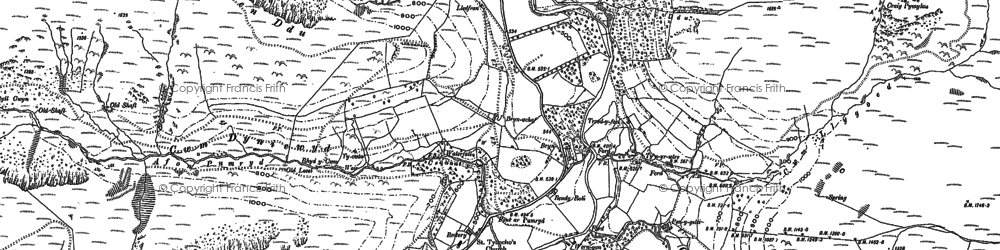 Old map of Llanymawddwy in 1900