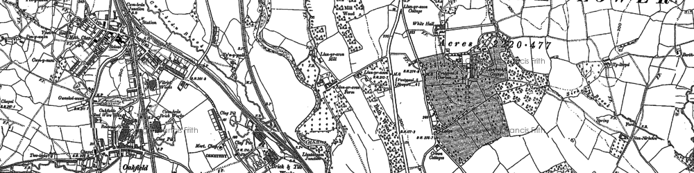 Old map of Llanyrafon in 1899