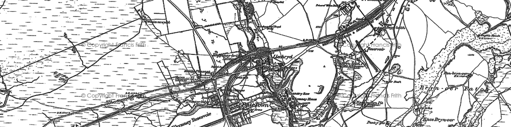 Old map of Llechryd in 1879