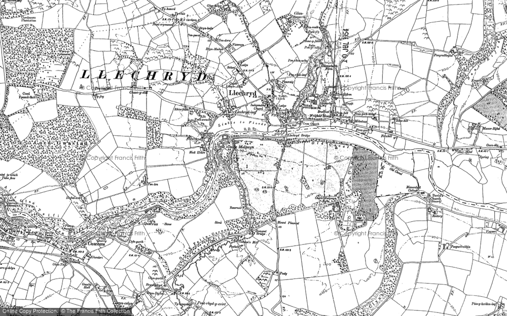 Old Map of Llechryd, 1904 in 1904