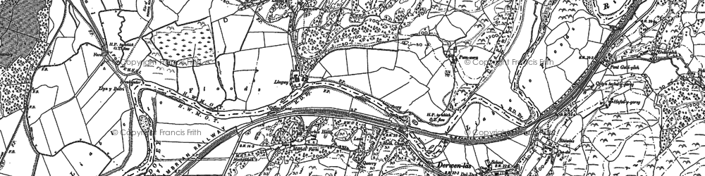 Old map of Llugwy in 1900
