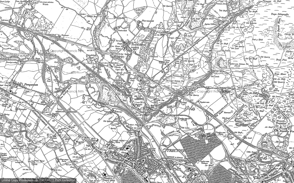 Old Map of Llwydcoed, 1898 - 1903 in 1898