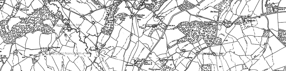 Old map of Llwyncelyn in 1899