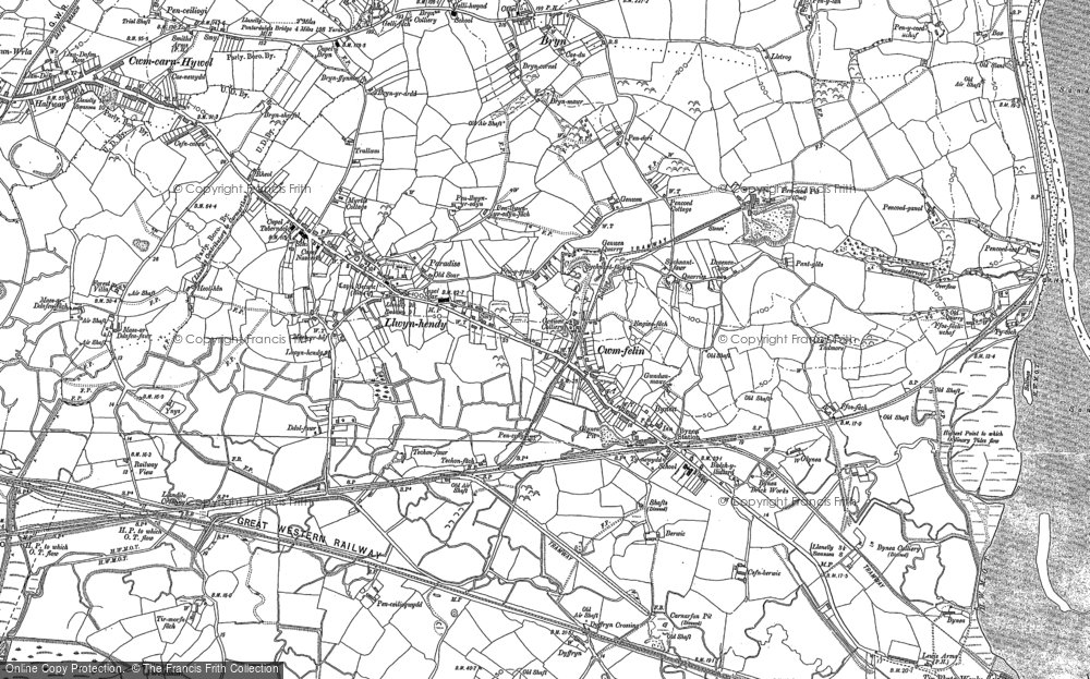 Old Map of Llwynhendy, 1905 in 1905