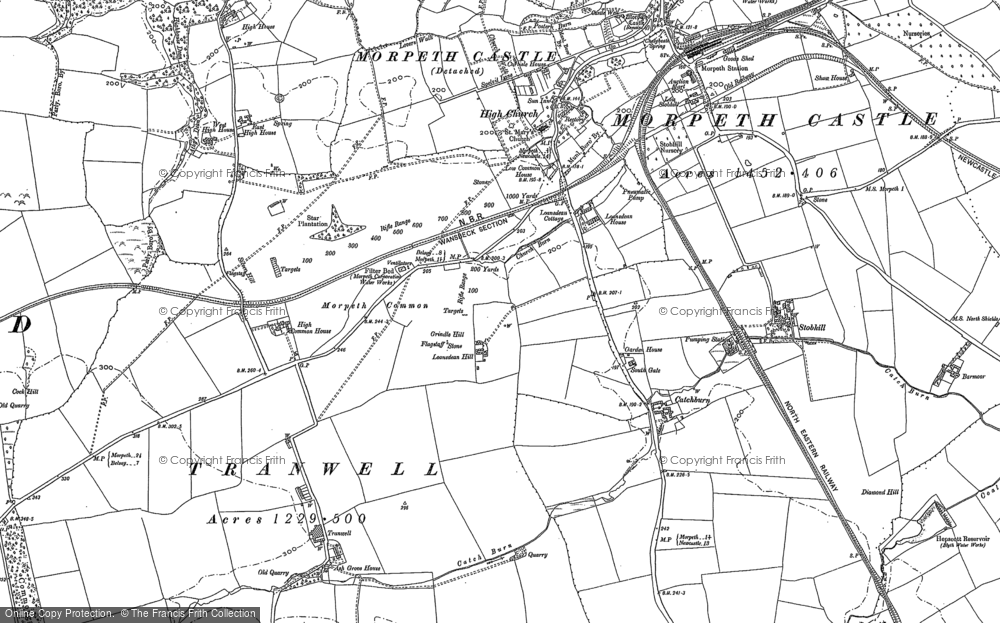 Old Map of Loansdean, 1896 in 1896