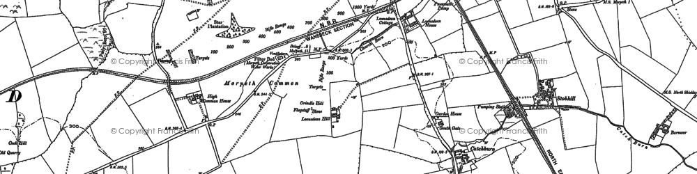 Old map of Loansdean in 1896