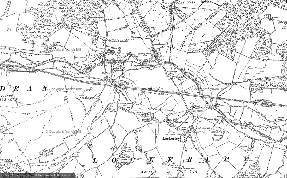 Old Map of Lockerley, 1895 in 1895