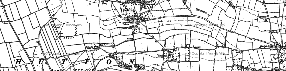 Old map of Locking in 1884