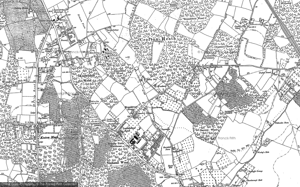 Old Map of Locksbottom, 1895 in 1895