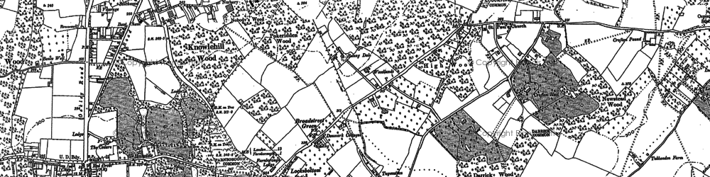 Old map of Locksbottom in 1895