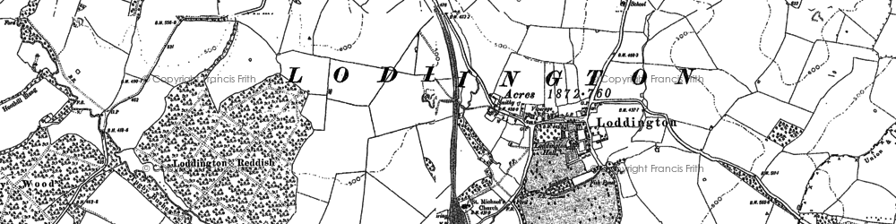 Old map of Loddington in 1902