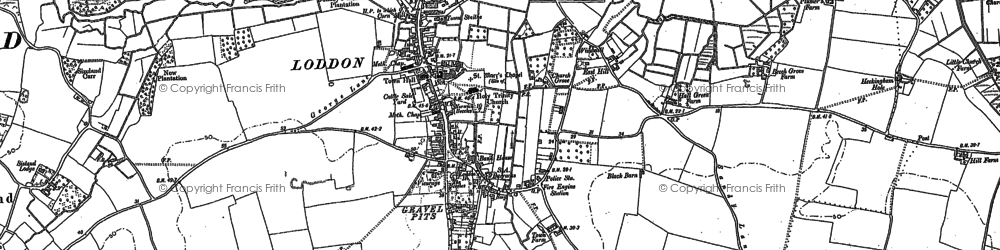 Old map of Stubbs Green in 1884