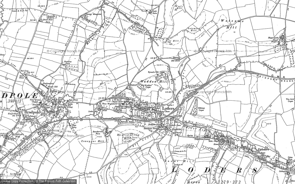 Old Map of Historic Map covering Yondover in 1901