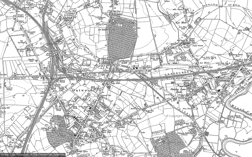 Old Map of Lofthouse Gate, 1892 in 1892