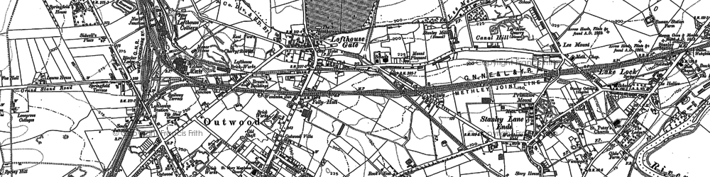 Old map of Lofthouse Gate in 1892