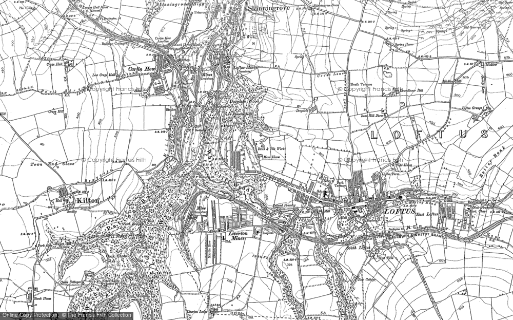 Old Map of Loftus, 1893 in 1893