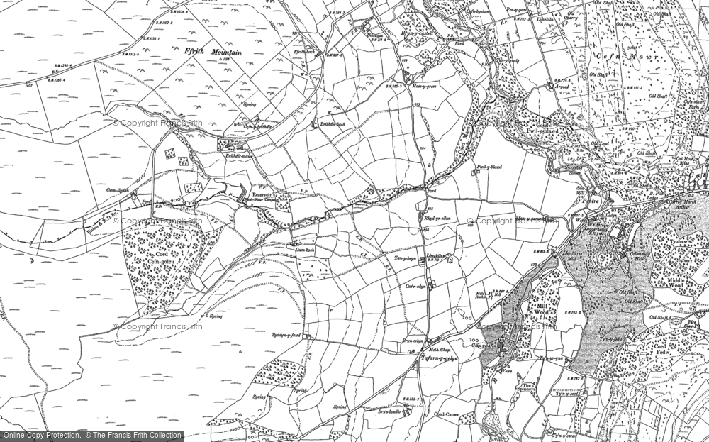 Old Map of Loggerheads, 1898 - 1910 in 1898