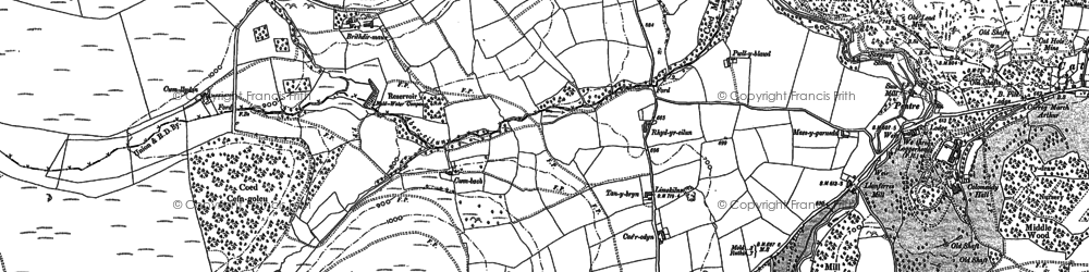 Old map of Loggerheads in 1898