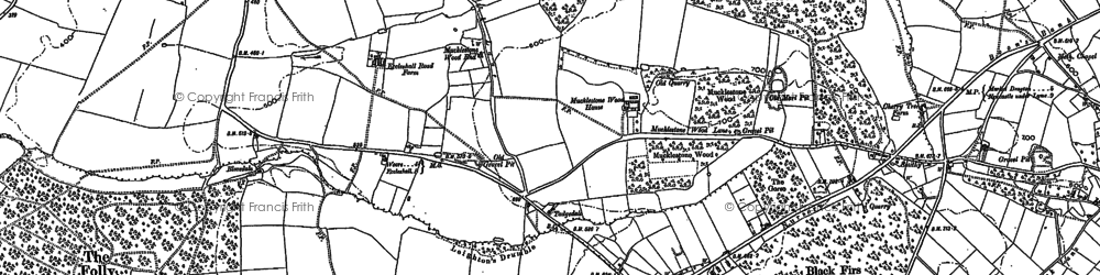 Old map of Loggerheads in 1900