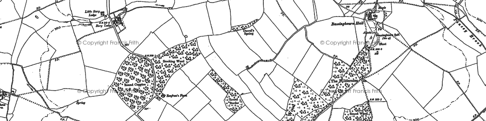 Old map of Takeley Street in 1896