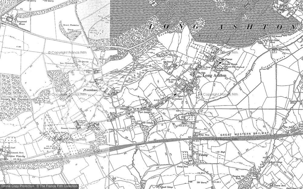 Old Map of Long Ashton, 1883 - 1902 in 1883