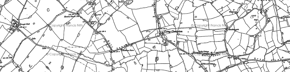 Old map of Long Compton in 1880