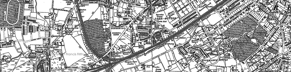 Old map of Long Ditton in 1895