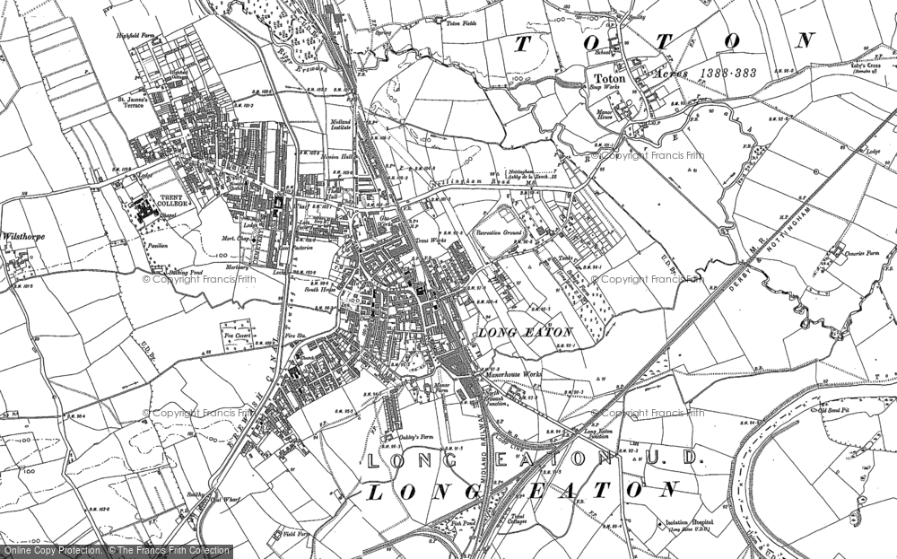 Old Map of Long Eaton, 1899 in 1899