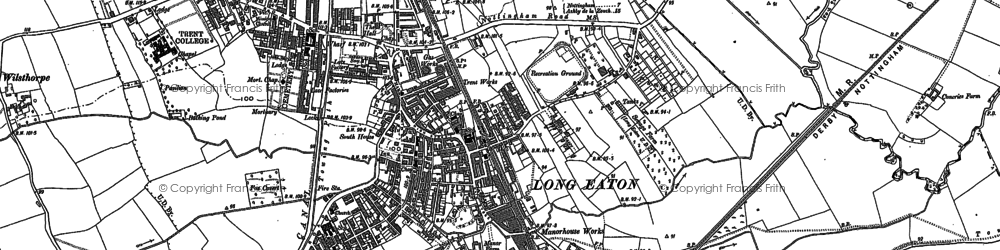 Old map of Long Eaton in 1899