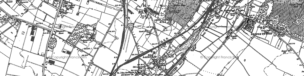 Old map of Long John's Hill in 1881