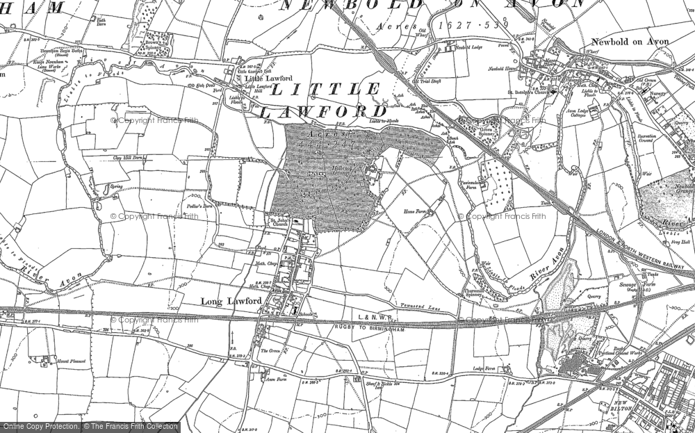 Old Map of Long Lawford, 1903 in 1903