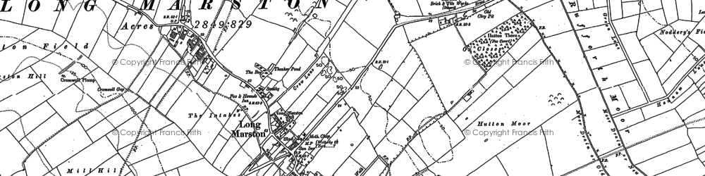 Old map of Long Marston in 1892