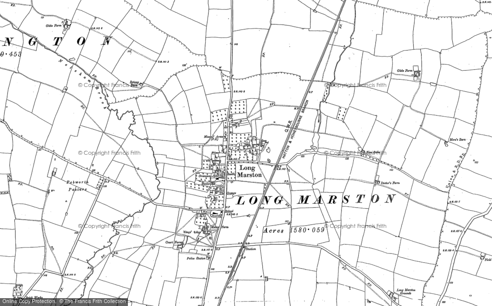Old Map of Long Marston, 1900 in 1900