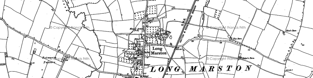 Old map of Long Marston in 1900