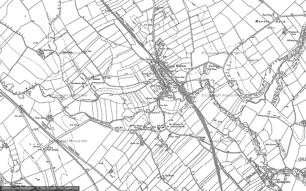 Old Map of Long Marton, 1897 in 1897
