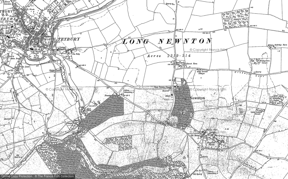 Old Map of Long Newnton, 1881 - 1919 in 1881