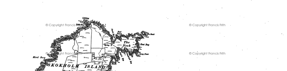 Old map of Broad Sound in 1948